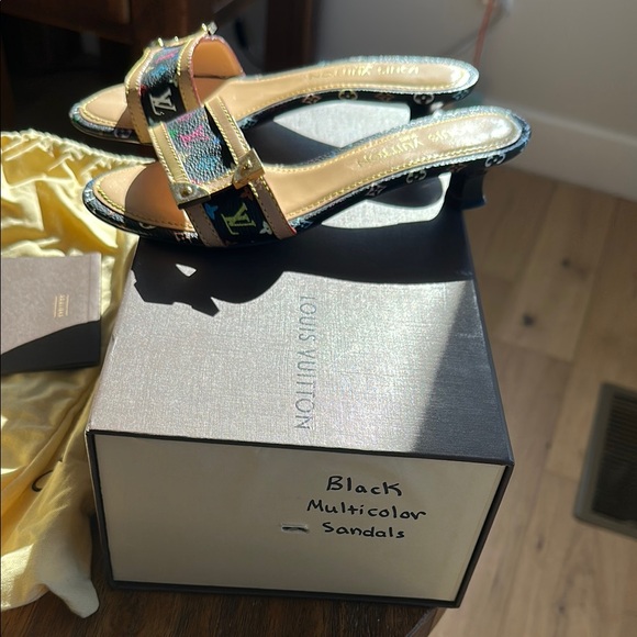 Louis Vuitton Monogram Multicolore Slide Sandals - Picture 3 of 10